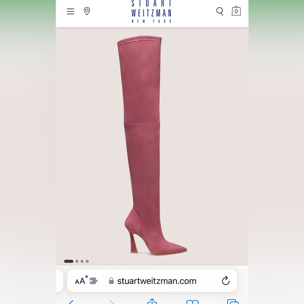 Stuart Weitzman Ultravinnie 100 Over-the-Knee Stretch Boot Dusty Berry NWB SZ 11